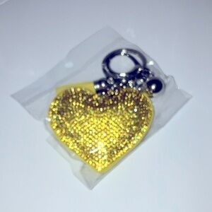 Gold/Yellow Heart Keychain